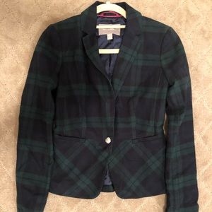 Banana Republic Green & Blue Womens Blazer